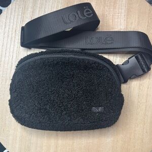 Lolë Black Fleece Belt Bag
